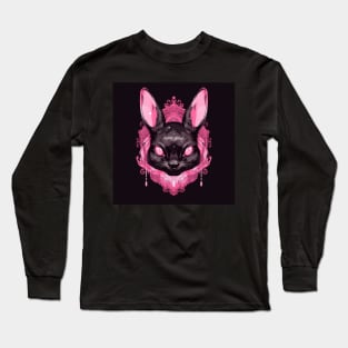 Shiny Black Rex  Rabbit Long Sleeve T-Shirt